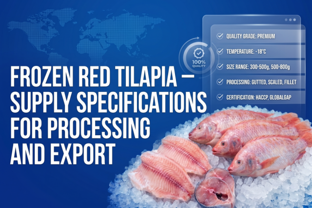 Frozen Red Tilapia – Supply Specifications for Processing and Export